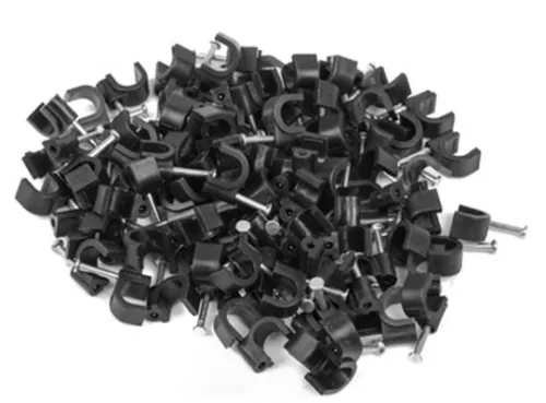 Кабелен клипс, Lanberg cable clips 7mm 100pcs, black