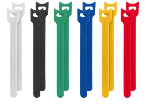 Кабелна връзка, Lanberg velcro cable ties 12mmx15cm 12pcs, white, black, green, blue, yellow, red