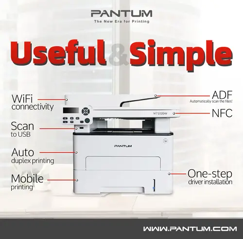 МУЛТИФУНКЦИОНАЛНО ЛАЗЕРНО УСТРОЙСТВО PANTUM M7100DW - PN M7100DW  - image 2