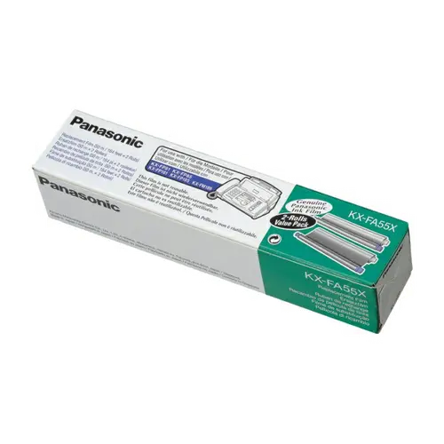 КОМПЛЕКТ 2 ТЕРМОТРАНСФЕРНИ ЛЕНТИ ЗА PANASONIC KX-FP 81/85/151/155/181/185 - 2 ROLLS -  2 pcs x 50 m - PN KX-FA55X (KXFA55X) - image 1