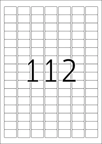 ETICHETE UNIVERSALE - 25,4 mm x 16,9 mm - 112 bucăți pe coală - 100 de coli - PN BR4211 - OUTLET - GENTLE - 1