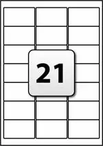ETICHETE UNIVERSALE - 63,5 mm x 38,1 mm - 21 de bucăți pe coală - 100 de coli - PN BR7160 - OUTLET - GENTLE