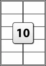 Etichete universale - 99,1 mm x 57,0 mm - 10 bucăți pe coală - 100 de coli - PN BR7173 - OUTLET - GENTLE