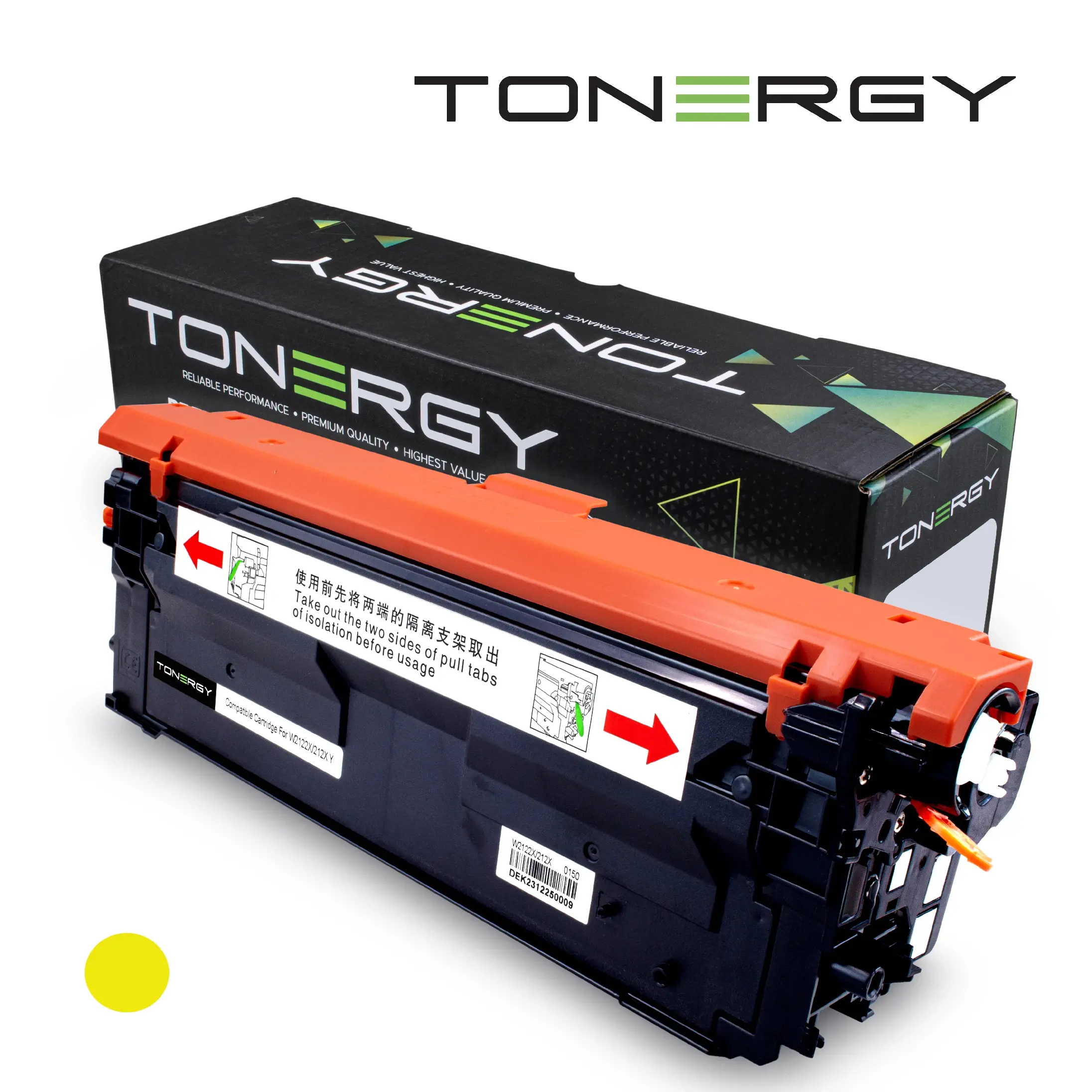 Tonergy съвместима Тонер Касета Compatible Toner Cartridge HP 212X W2122X Yellow, High Capacity 10k
