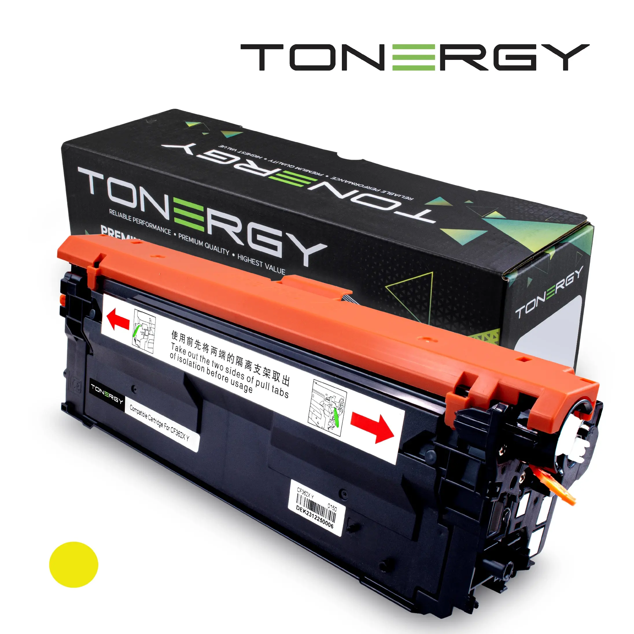 Κασέτα τόνερ, Tonergy, Κίτρινο, υψηλής χωρητικότητας, 9.5k – συμβατή με HP 508X CF362X