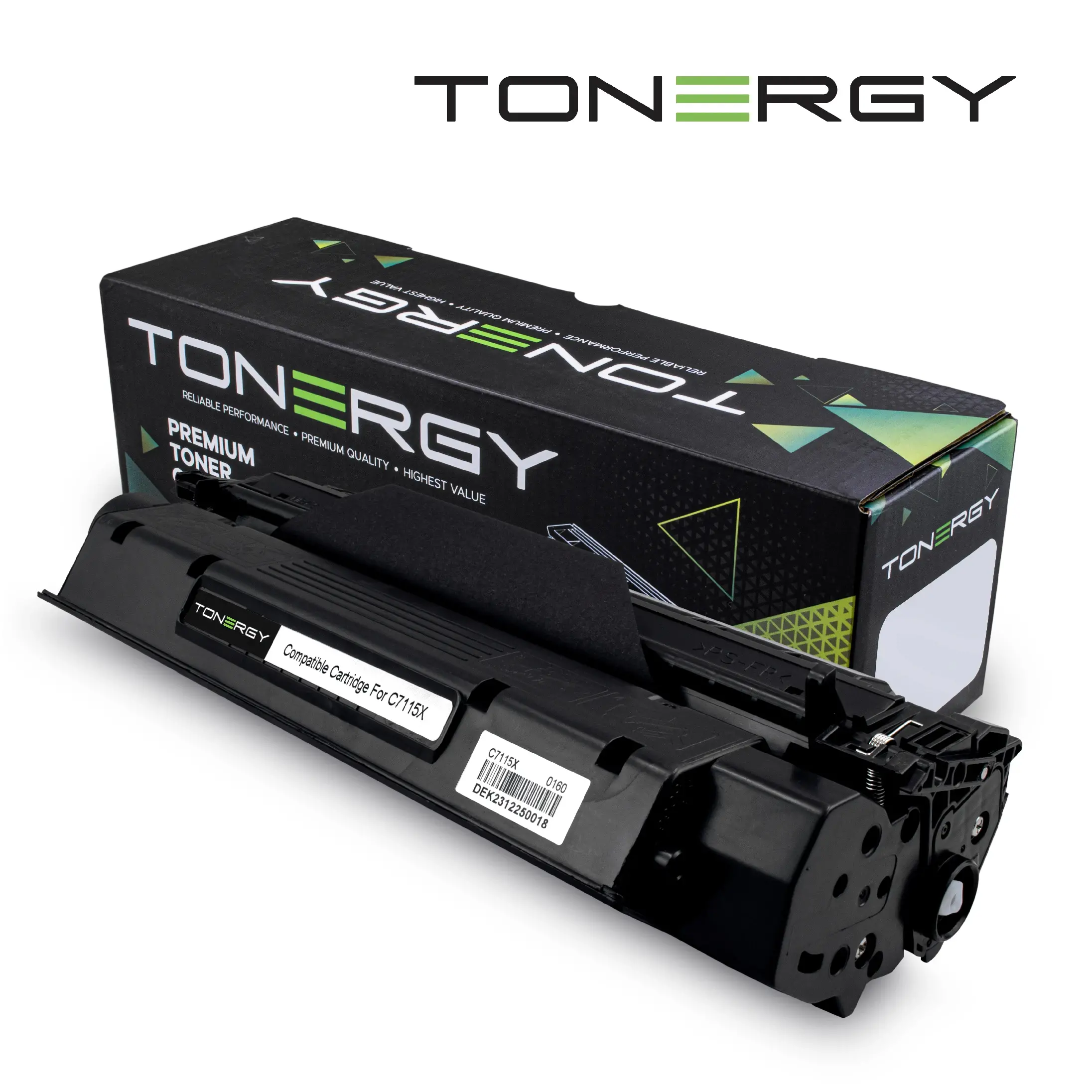 Тонер касета, Tonergy, Black, висок капацитет, 4k – съвместима с HP 15X 13X 24X C7115X/2613X/2624X и Canon EP-25