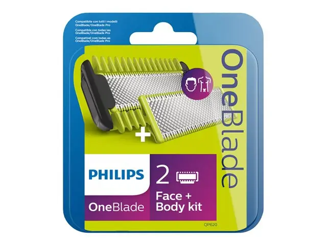 PHILIPS OneBlade replacement pack 1 blade за face 1 blade за body body comb 3mm