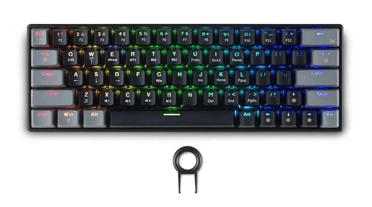 Tastatură wireless de gaming Spartan Gear Pegasus 2 RGB Negru/Gri