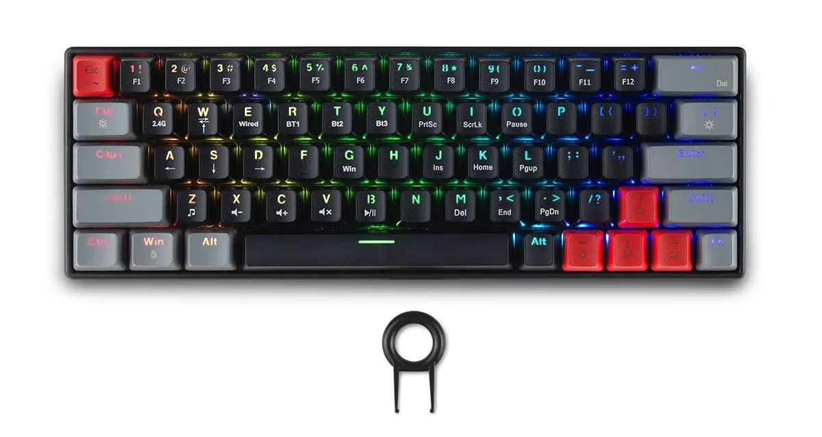Геймърска безжична клавиатура Spartan Gear Pegasus 2 RGB Black/Grey - image 1