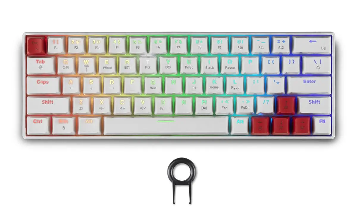 Геймърска безжична клавиатура Spartan Gear Pegasus 2 RGB White - image 1