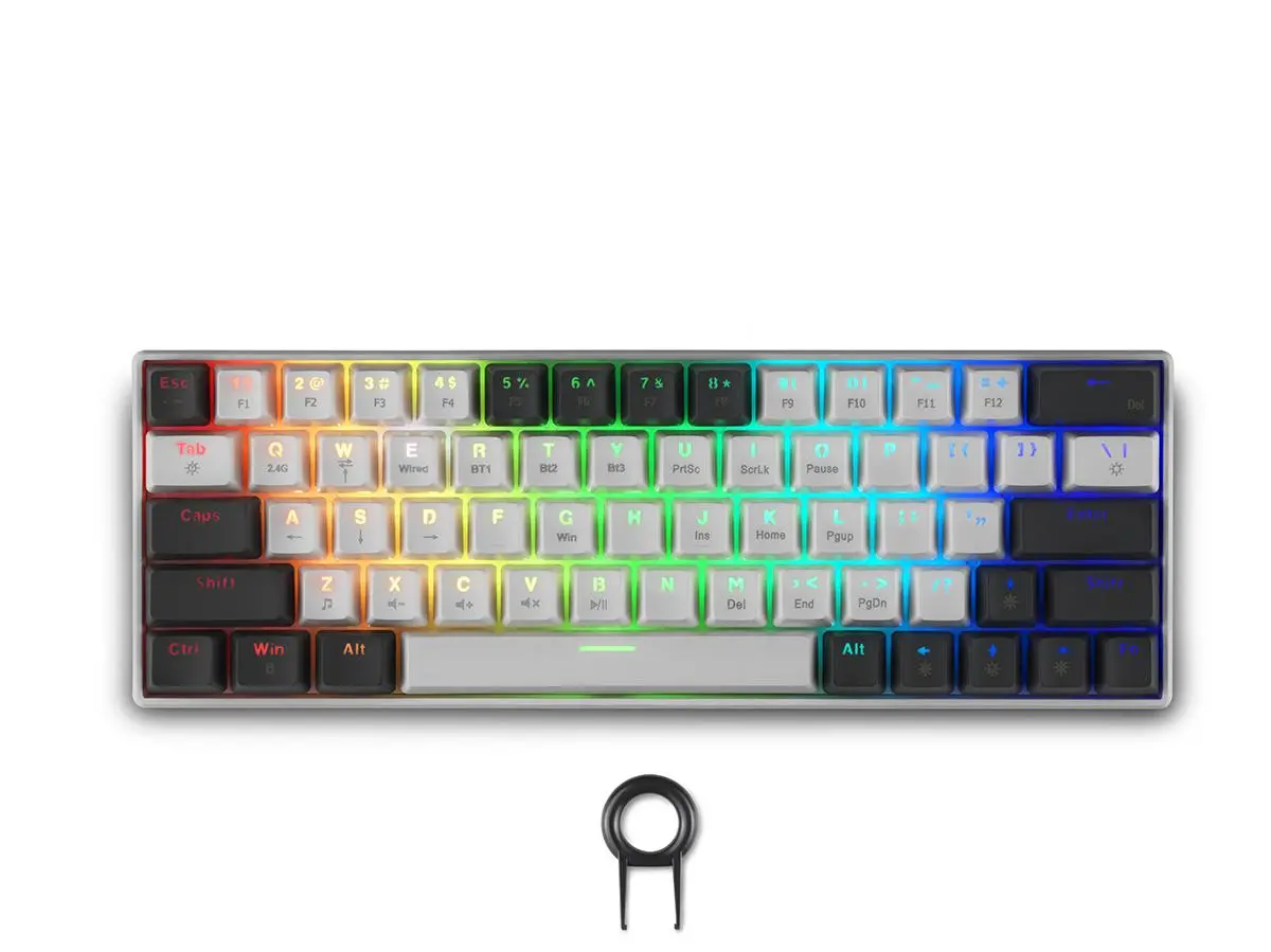 Tastatură wireless de gaming Spartan Gear Pegasus 2 RGB White/Grey
