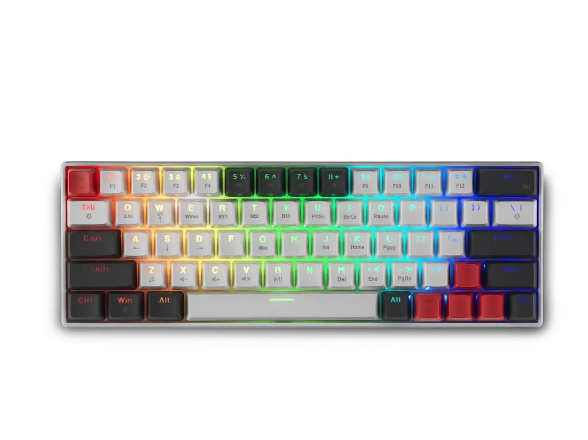 Геймърска безжична клавиатура Spartan Gear Pegasus 2 RGB White/Grey - image 1