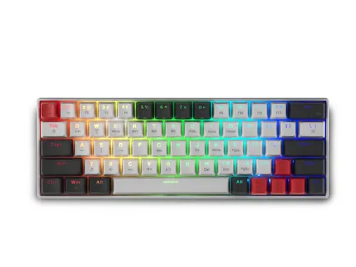 Геймърска безжична клавиатура Spartan Gear Pegasus 2 RGB White/Grey - image 1