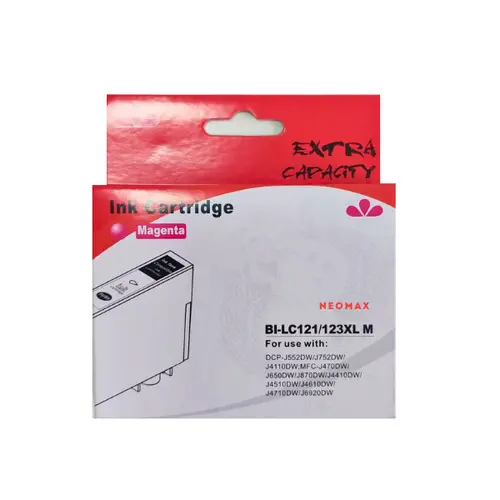 ΚΕΦΑΛΗ ΕΚΤΥΠΩΣΗΣ ΓΙΑ BROTHER DCP J132/J152/J552/J752/J4110/MFC J470/J870/J4410/J4510 - ΥΨΗΛΗΣ ΧΩΡΗΤΙΚΟΤΗΤΑΣ - Magenta - LC123MXL (LC-123MXL) - 1