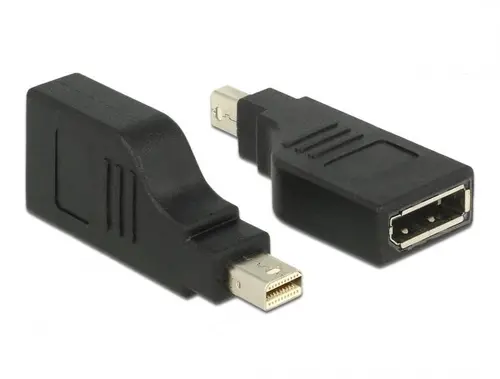 Adaptor Delock, mini DisplayPort 1.2 tată - DisplayPort mamă, 4K, 90° - 1