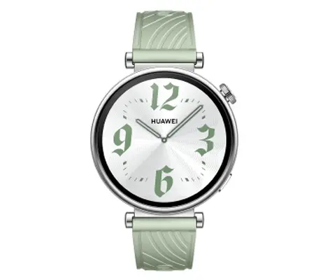 Часовник, Huawei Watch GT4 Green, Aurora-B19FG, Fluoroelastomer Strap, 41mm, GPS, Heart Rate Monitor, SPO2