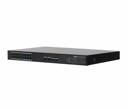 Switch Dahua LR2218-16ET-240, 16xFE, 2xGbE(combo), Hi-PoE 240W, L2 gestionabil - 1