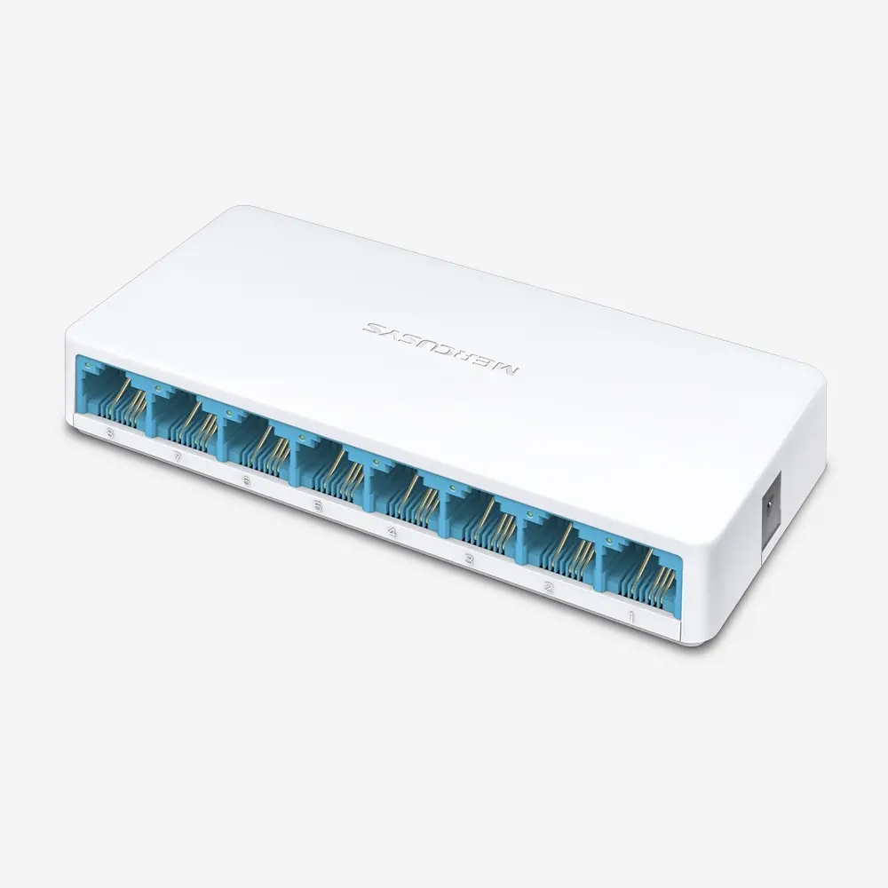 Switch Mercusys MS108, 8 θυρών 10/100Mbps, μη διαχειριζόμενο, επιτραπέζιο, συμπαγής σχεδιασμός - image 1