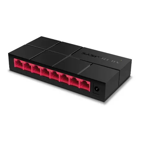 Комутатор Mercusys MS108G, 8-порта 10/100/1000Mbps, неуправляем, настолен, компактен дизайн - image 1