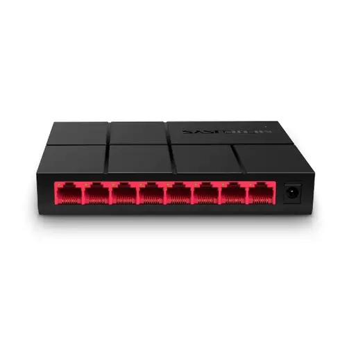 Комутатор Mercusys MS108G, 8-порта 10/100/1000Mbps, неуправляем, настолен, компактен дизайн - image 2