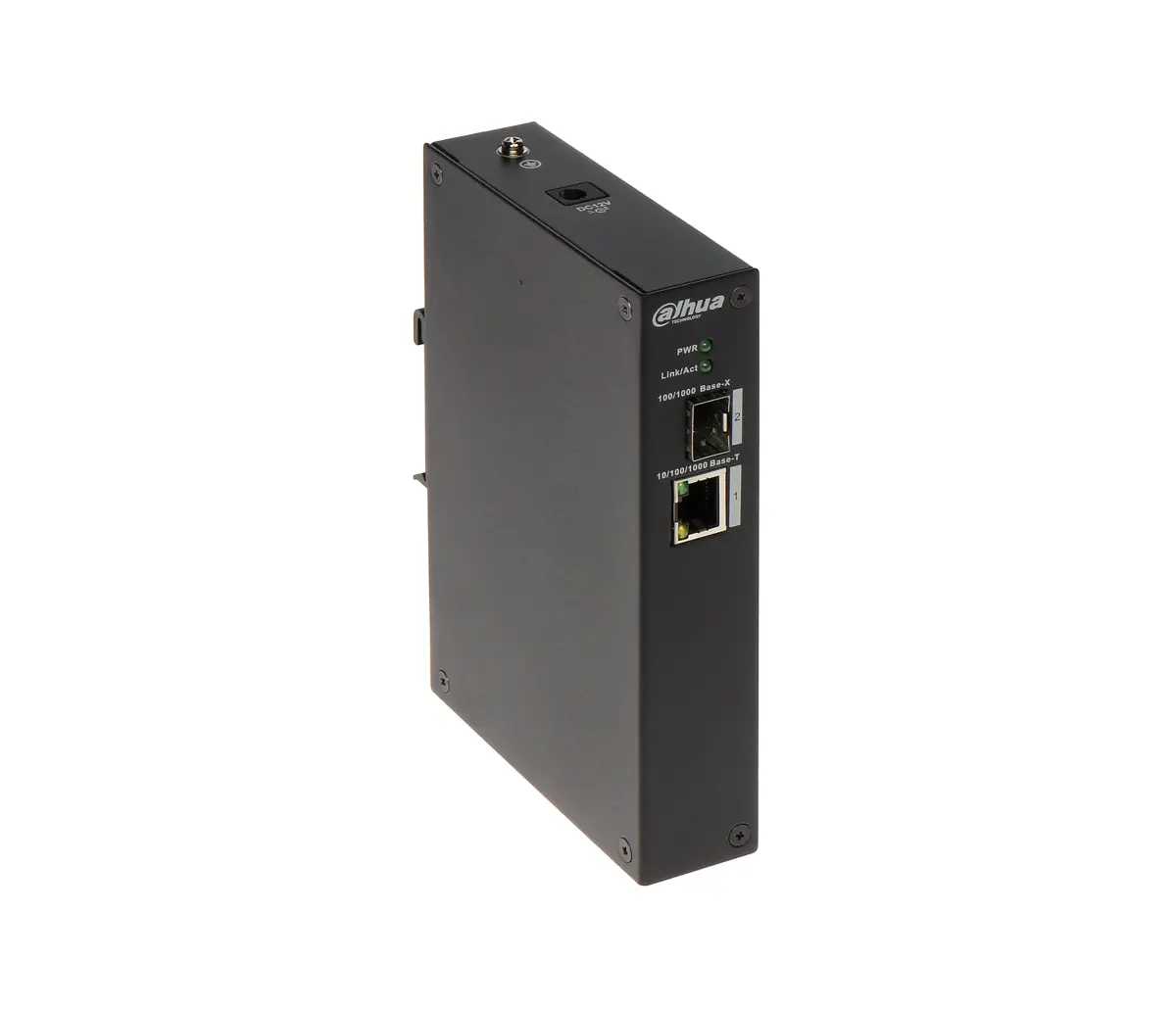 Конвертор Dahua PFS3102-1T, 1xGbE, 1x 100/1000M SFP слот, индустриален, DC 12V - image 1