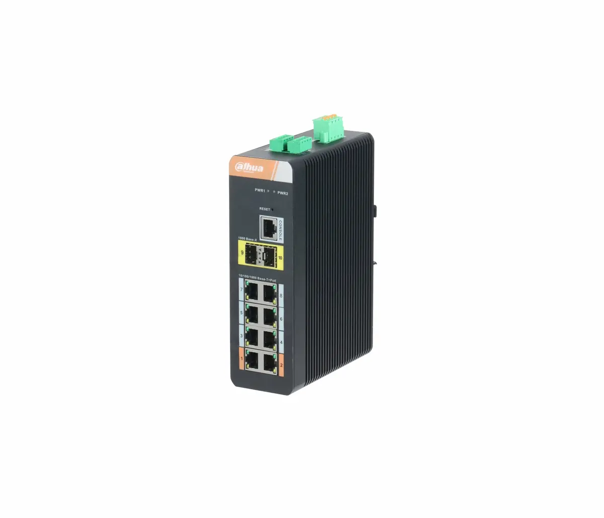 Switch Dahua PFS4210-8GT-DP, 8GE PoE+, 2GE, IP40, βιομηχανικό