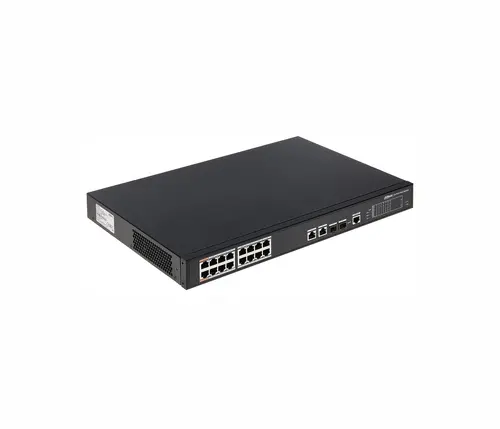 Комутатор Dahua PFS4218-16ET-190, 16FE PoE+2GE SFP(combo), Hi-PoE, Web, 190W