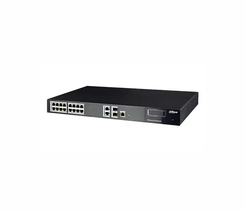 Комутатор Dahua PFS4220-16T, 16FE+2GE+2GE SFP, Web управляем - image 1