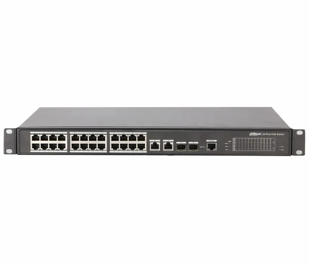 Комутатор Dahua PFS4226-24ET-240, 24FE PoE+2GE SFP(combo), Hi-PoE, Web, 240W