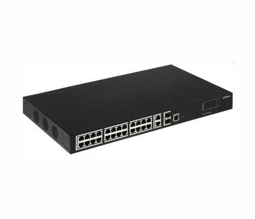 Комутатор Dahua PFS4228-24P-370, 24FE PoE+2GE SFP, Web управляем, 370W - image 2