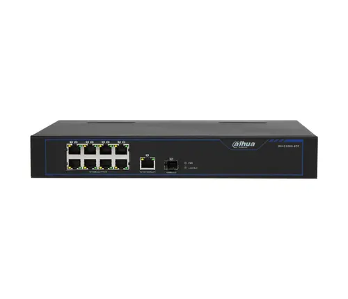 Комутатор Dahua S1000-8TP, 8FE PoE, 1GE, 1xSFP слот, Hi-PoE, 120W - image 1