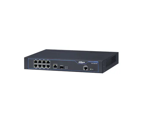 Комутатор Dahua S1000-8TP, 8FE PoE, 1GE, 1xSFP слот, Hi-PoE, 120W