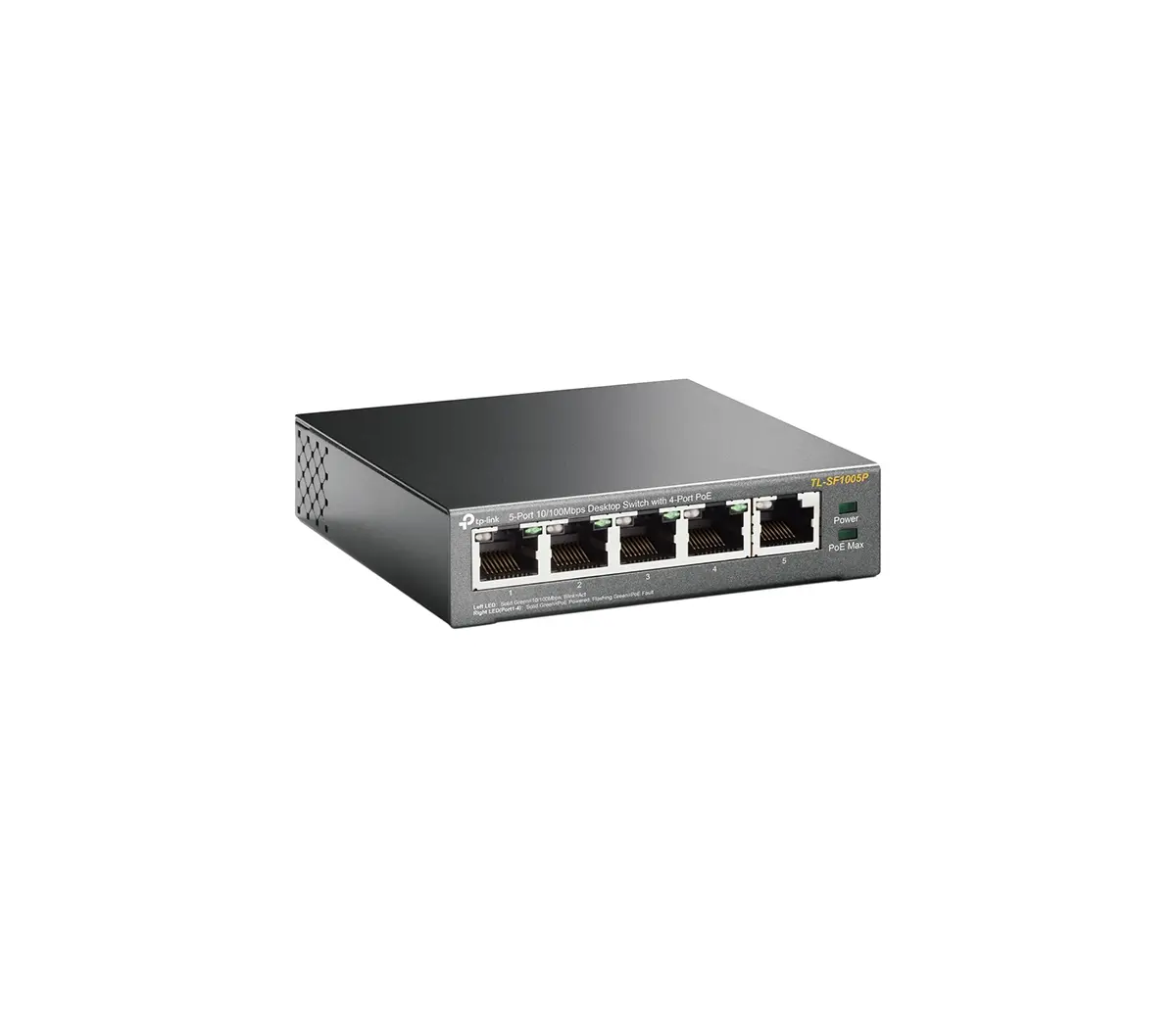 Switch TP-LINK TL-SF1005P, 5 θυρών 10/100M, 4 x PoE, μη διαχειριζόμενο, μεταλλικό - image 1