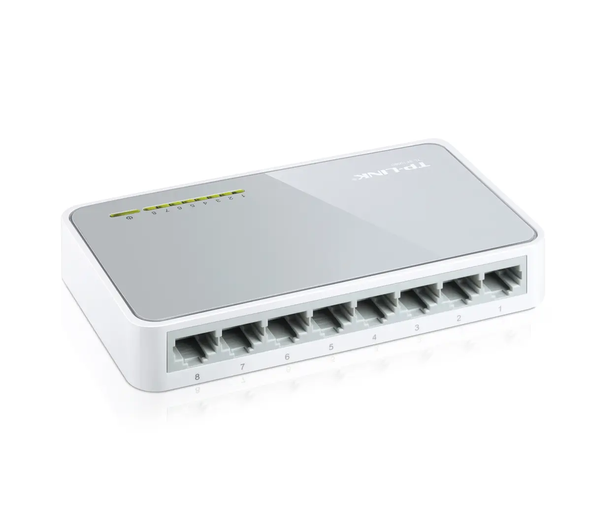 Комутатор TP-LINK TL-SF1008D, 8-порта 10/100Mbps, неуправляем, настолен - image 4