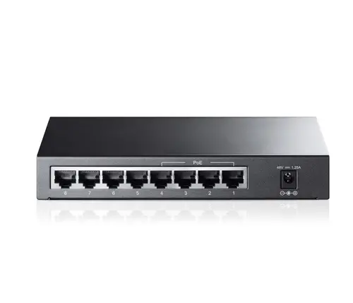 Комутатор TP-LINK TL-SF1008P, 8-порта 10/100M, 4 x PoE, неуправляем, метален - image 2