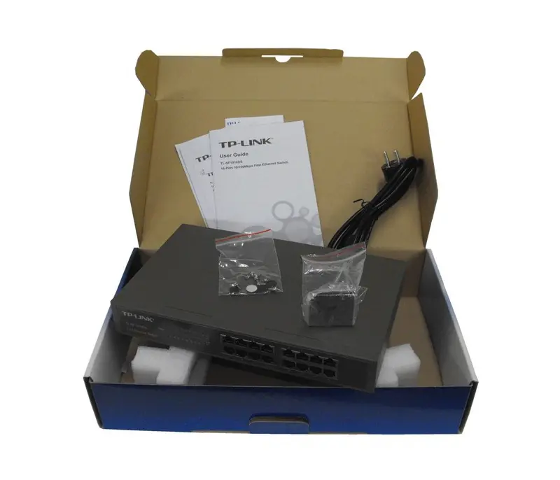 Комутатор TP-LINK TL-SF1016DS, 16-порта 10/100M, неуправляем, за монтаж в шкаф, - image 3
