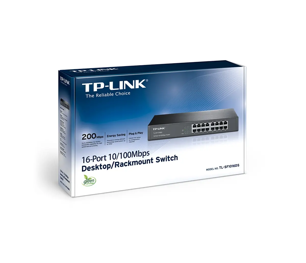 Комутатор TP-LINK TL-SF1016DS, 16-порта 10/100M, неуправляем, за монтаж в шкаф, - image 4