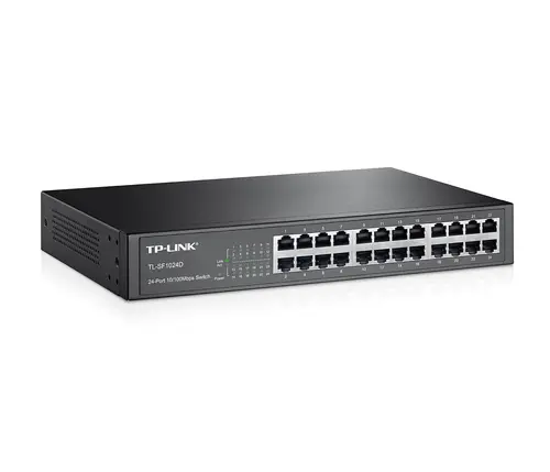 Комутатор TP-LINK TL-SF1024D, 24-портa 10/100M, неуправляем, за монтаж в шкаф - image 1
