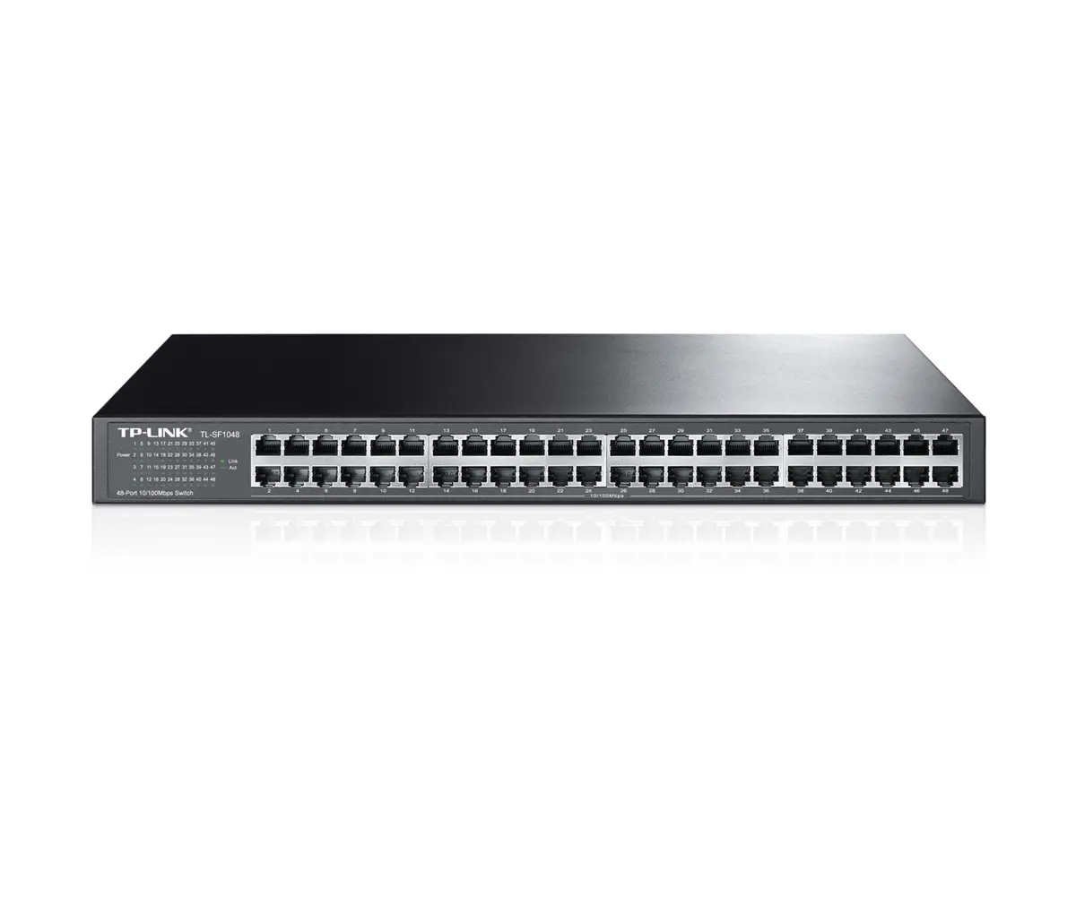 Комутатор TP-LINK TL-SF1048, 48-портa FE, неуправляем, за монтаж в шкаф