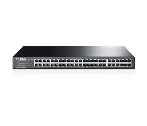 Комутатор TP-LINK TL-SF1048, 48-портa FE, неуправляем, за монтаж в шкаф