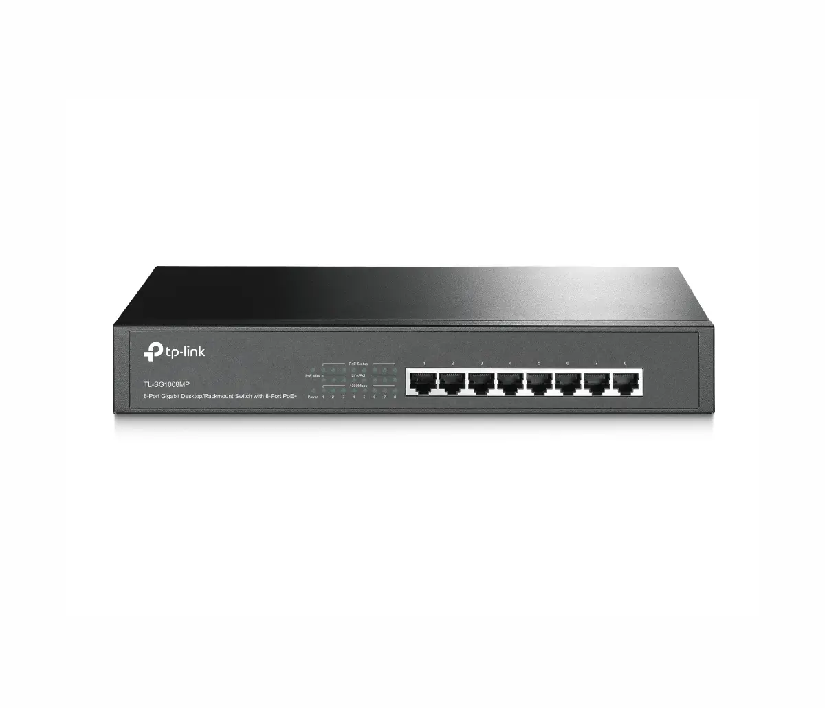 Комутатор TP-LINK TL-SG1008MP, 8х GbE RJ45 PoE+ порта, 126W макс., Desktop/Rack