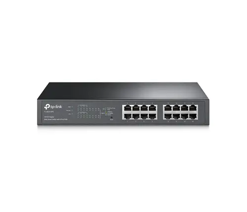 Комутатор TP-LINK TL-SG1016PE, 16х GbE RJ45 порта, 8 x PoE+, 110W макс., Desktop