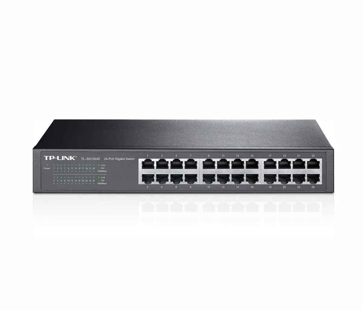 Комутатор TP-Link TL-SG1024D, 24x 10/100/1000M RJ45 ports, metal