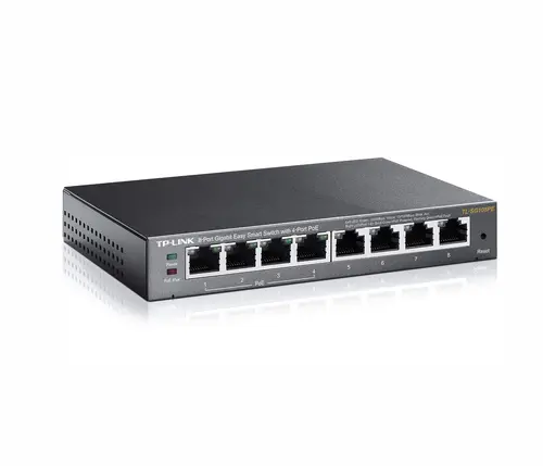 Комутатор TP-LINK TL-SG108PE, 8x GbE портa, управляем, до 32 VLANs, 4 PoE порта - image 1