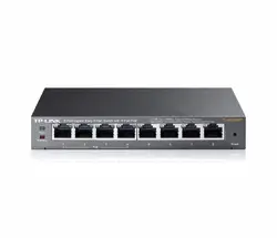 Комутатор TP-LINK TL-SG108PE, 8x GbE портa, управляем, до 32 VLANs, 4 PoE порта