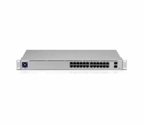 Комутатор Ubiquiti USW-24, 24x Gbit, 2xSFP слота, L2 управляем, 1.3" цветен дисп - image 1