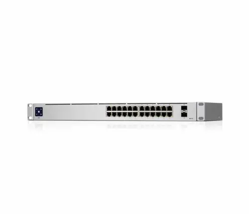 Комутатор Ubiquiti USW-24, 24x Gbit, 2xSFP слота, L2 управляем, 1.3" цветен дисп - image 2