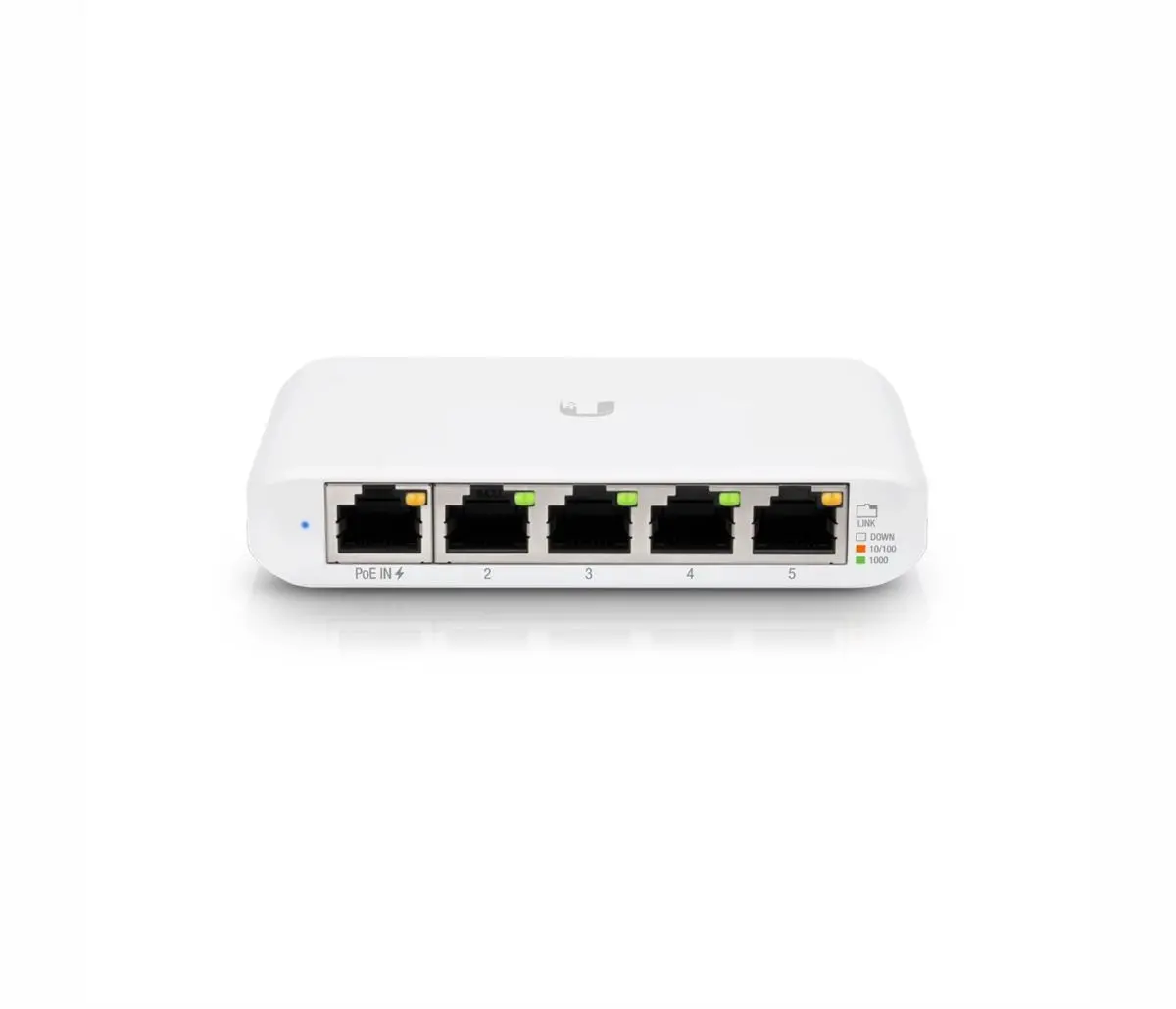 Комутатор Ubiquiti USW-Flex-Mini, 5x GbE, PoE in или 5V/1A USB-C, управляем