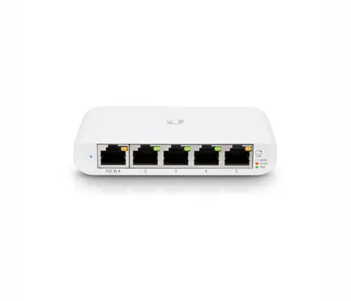Комутатор Ubiquiti USW-Flex-Mini, 5x GbE, PoE in или 5V/1A USB-C, управляем