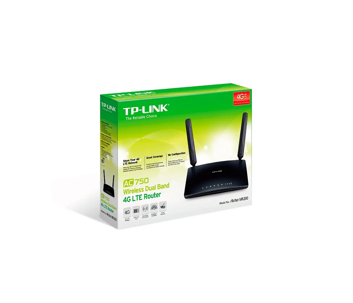 Безжичен рутер TP-LINK Archer MR200, AC750, 4G Cat4 50/150M, 4 FE ports, SIM - image 3